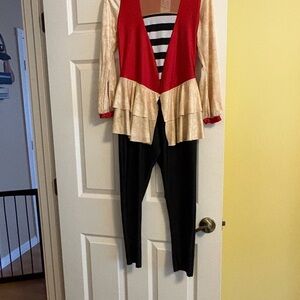 Stylish Red and Black Pirate Jumpsuit